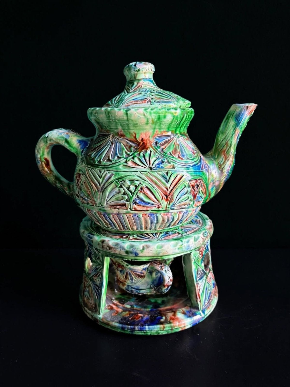 Unieke handgemaakte theepot met theelicht, Sierd Visser 2002, Antiek en Kunst, Ophalen of Verzenden