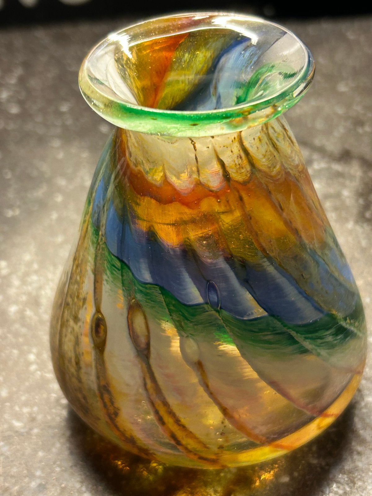 Vintage Phoenician Glass Malta vaasje, verzamelobject, Antiek en Kunst, Antiek | Vazen, Ophalen of Verzenden