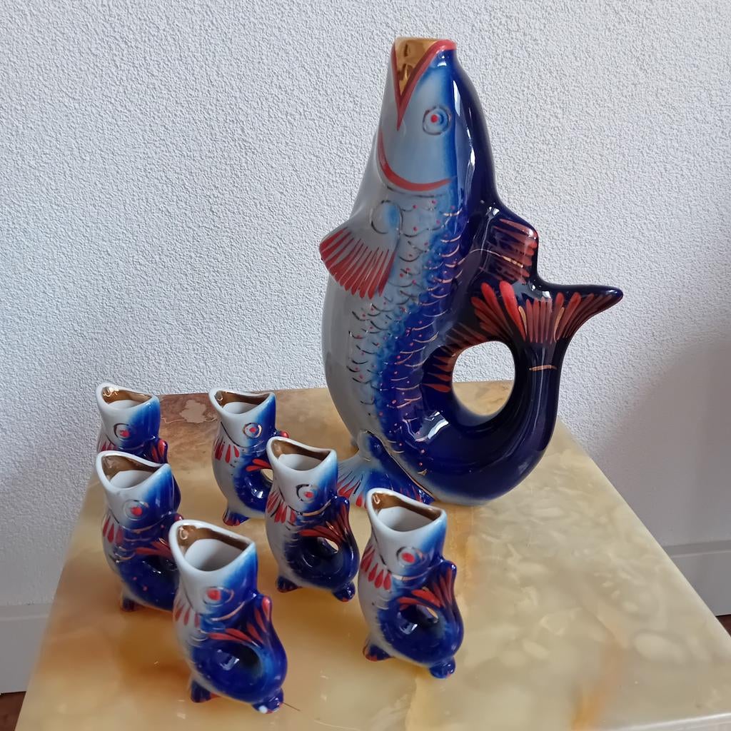 Vis karafset, keramiek, Oekraïens, gesigneerd, jaren 50, Antiek en Kunst, Ophalen of Verzenden