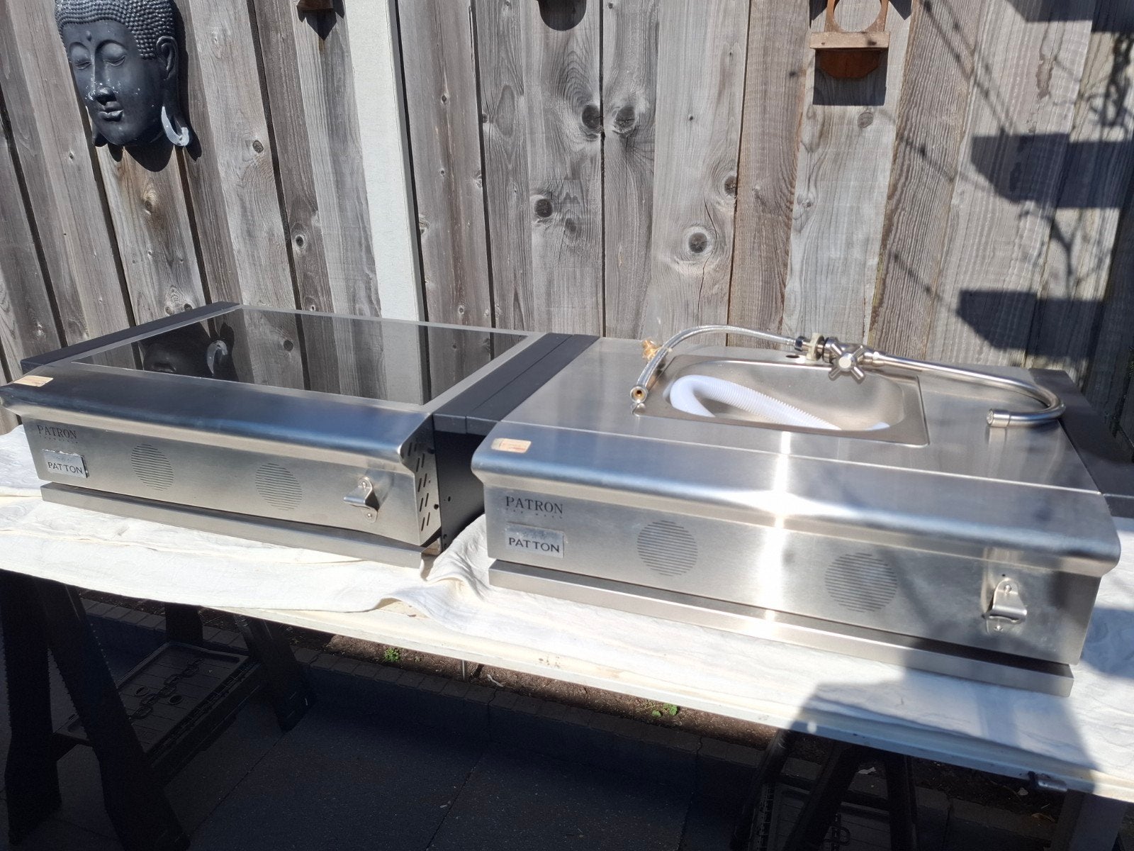 Patton Patron buitenkeuken met spoelbak en kookplaat, Tuin en Terras, Ophalen, Gebruikt, Patton