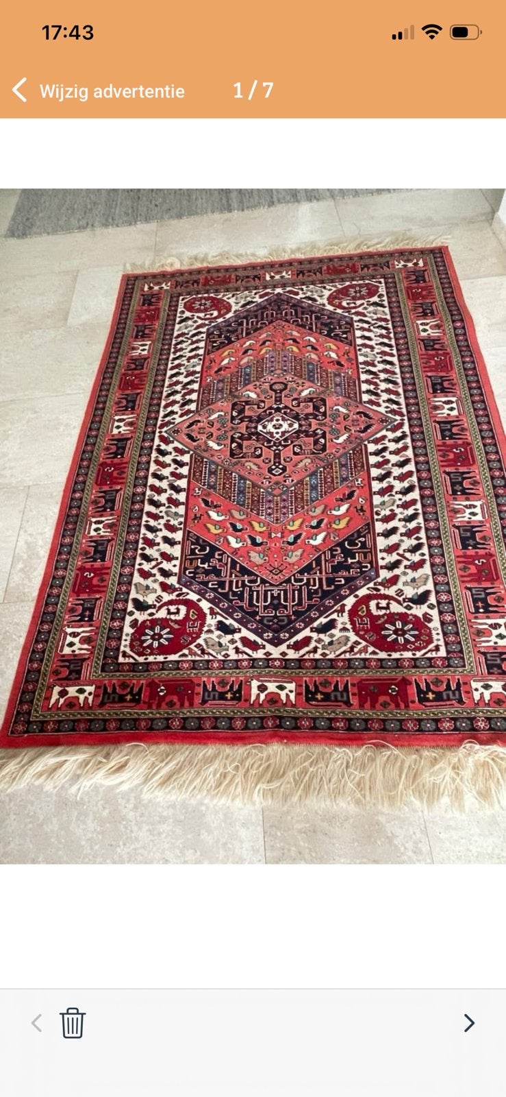 Prachtig, ongebruikt Perzisch tapijt - 189x138 cm, 100 tot 150 cm, Nieuw, Ophalen of Verzenden, 150 tot 200 cm