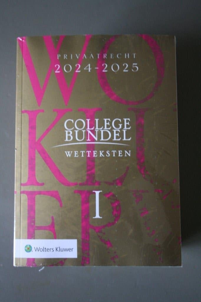 Collegebundel 1 en 2 Wetteksten Privaatrecht 2024-2025 NEW, Boeken, Studieboeken en Cursussen, Nieuw, Ophalen of Verzenden, WO