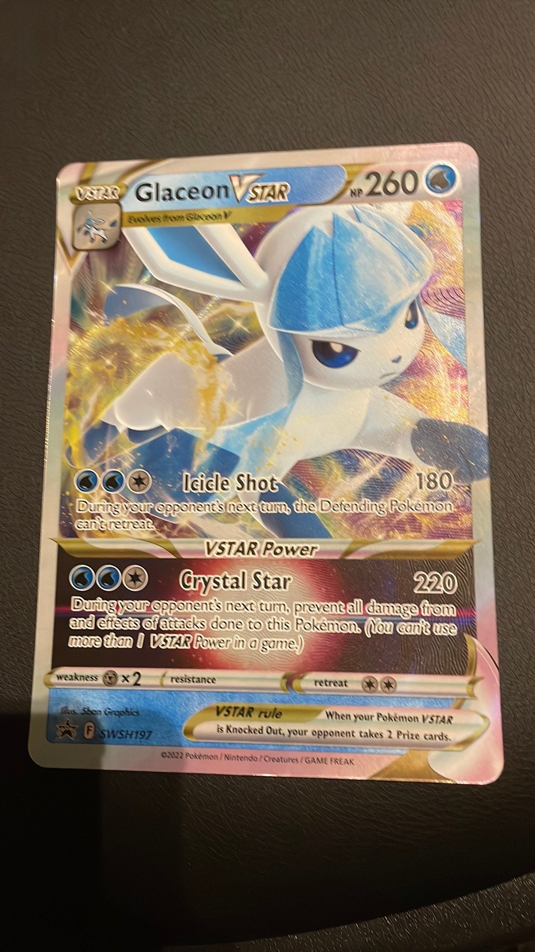 Glaceon vstar Jumbo SWSH197, Ophalen of Verzenden, Zo goed als nieuw