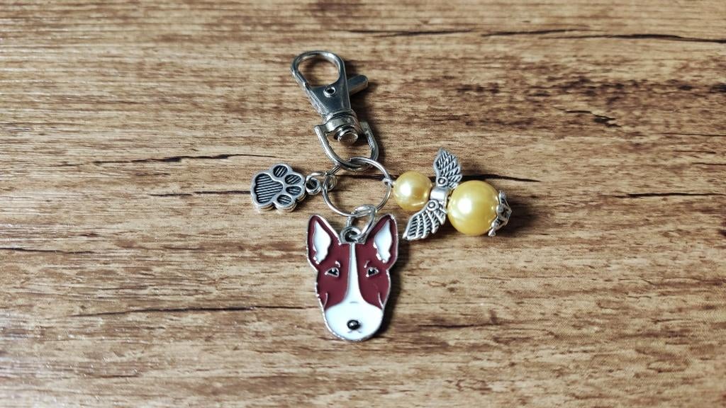 Tashanger Sleutelhanger Bull terriër emaille geluksengeltje, Sieraden, Tassen en Uiterlijk, Tassen | Damestassen, Nieuw, Handtas