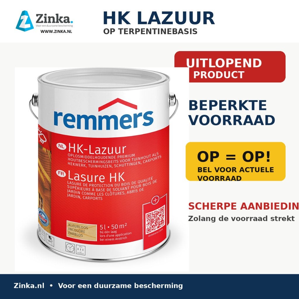 HK Lazuur terpentinebasis, Doe-het-zelf en Verbouw, Verf, Beits en Lak, Overige kleuren, Nieuw, Beits, Ophalen of Verzenden