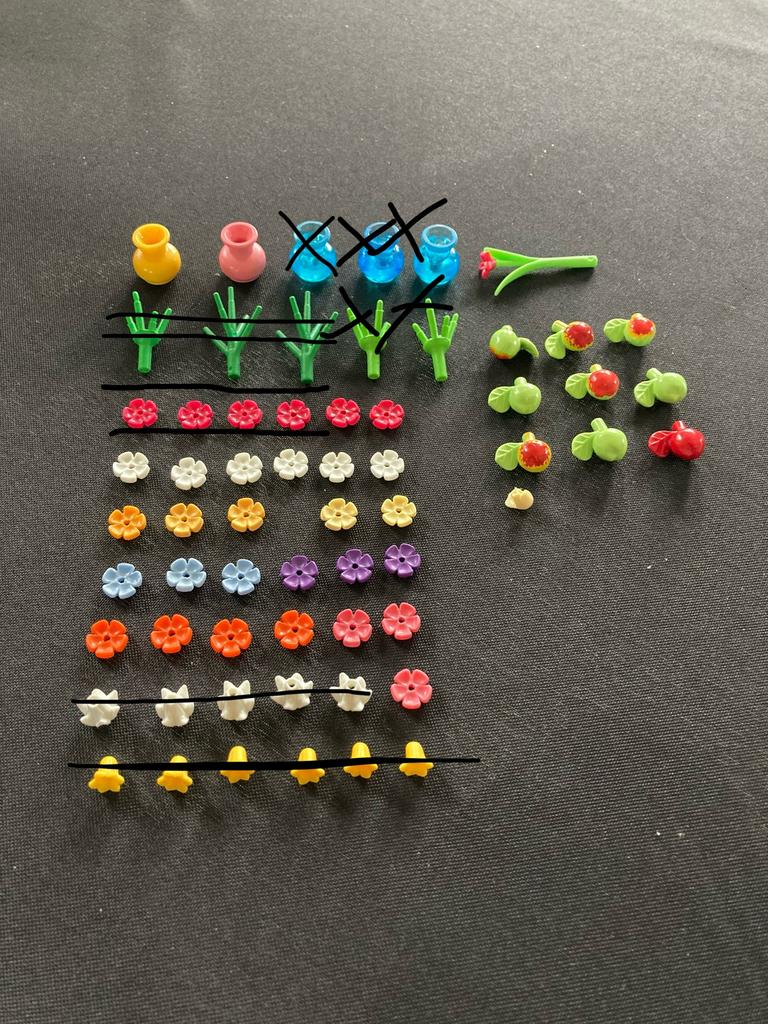 Playmobil bloemen, vaas., Ophalen of Verzenden, Zo goed als nieuw