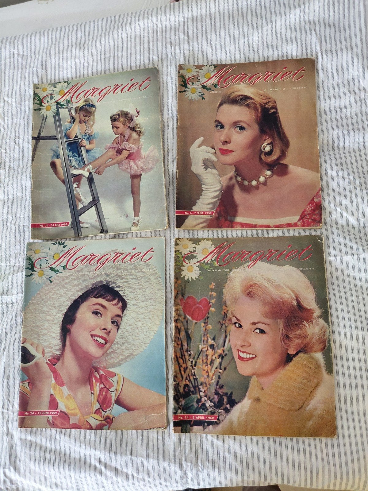 4x Margriet Tijdschriften uit 1959-1960 -Vintage collectie €, Ophalen of Verzenden