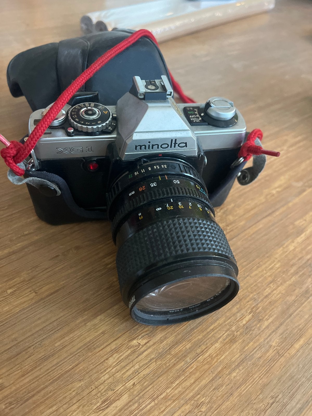 Minolta XG1 Spiegelreflexcamera met accessoires, Ophalen of Verzenden, Gebruikt, Spiegelreflex, Minolta
