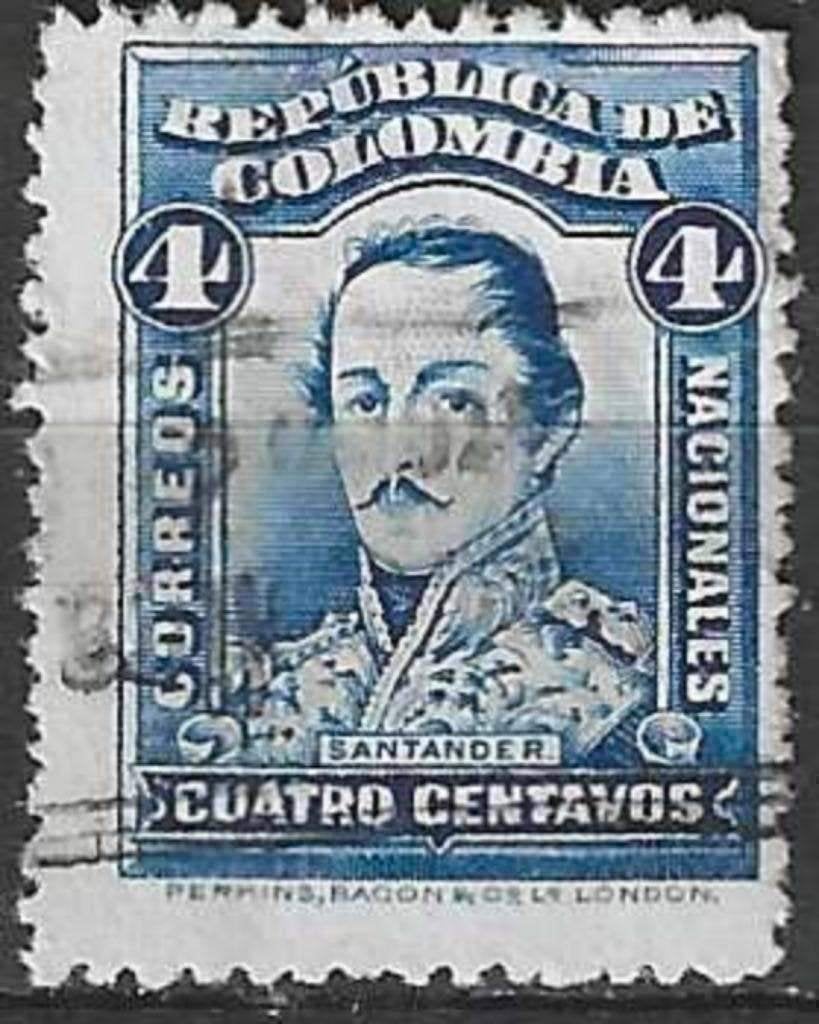 Colombia 1923/1926 - Yvert 245 - Francisco Santander (ST), Verzenden, Gestempeld, Zuid-Amerika