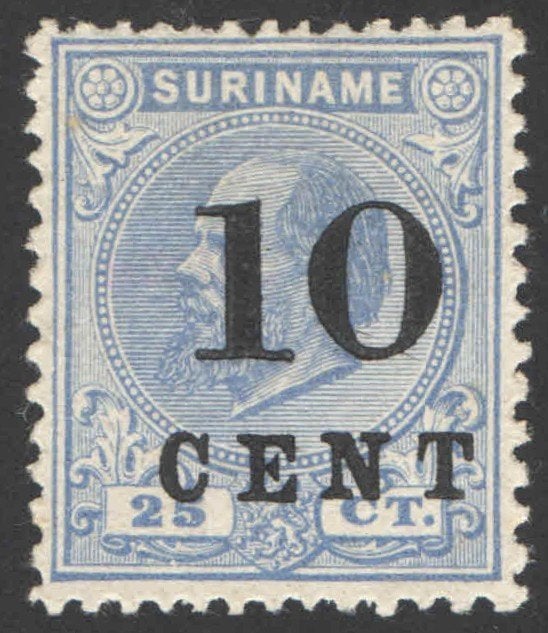 Suriname NVPH nr 32a ongebruikt Hulpuitgifte 1898, Ophalen of Verzenden, Postfris
