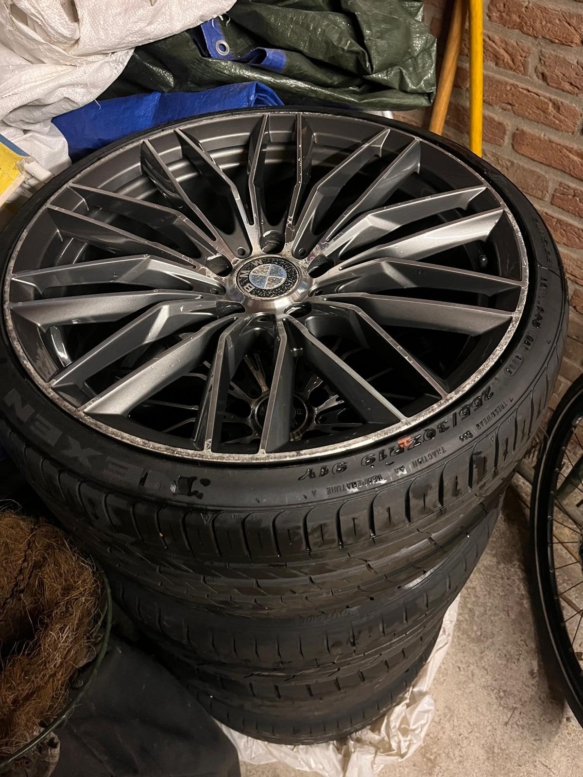 Breedset 5x120 19 inch velgen met zomerbanden voor BMW, Auto-onderdelen, 19 inch, Gebruikt, 255 mm, Banden en Velgen