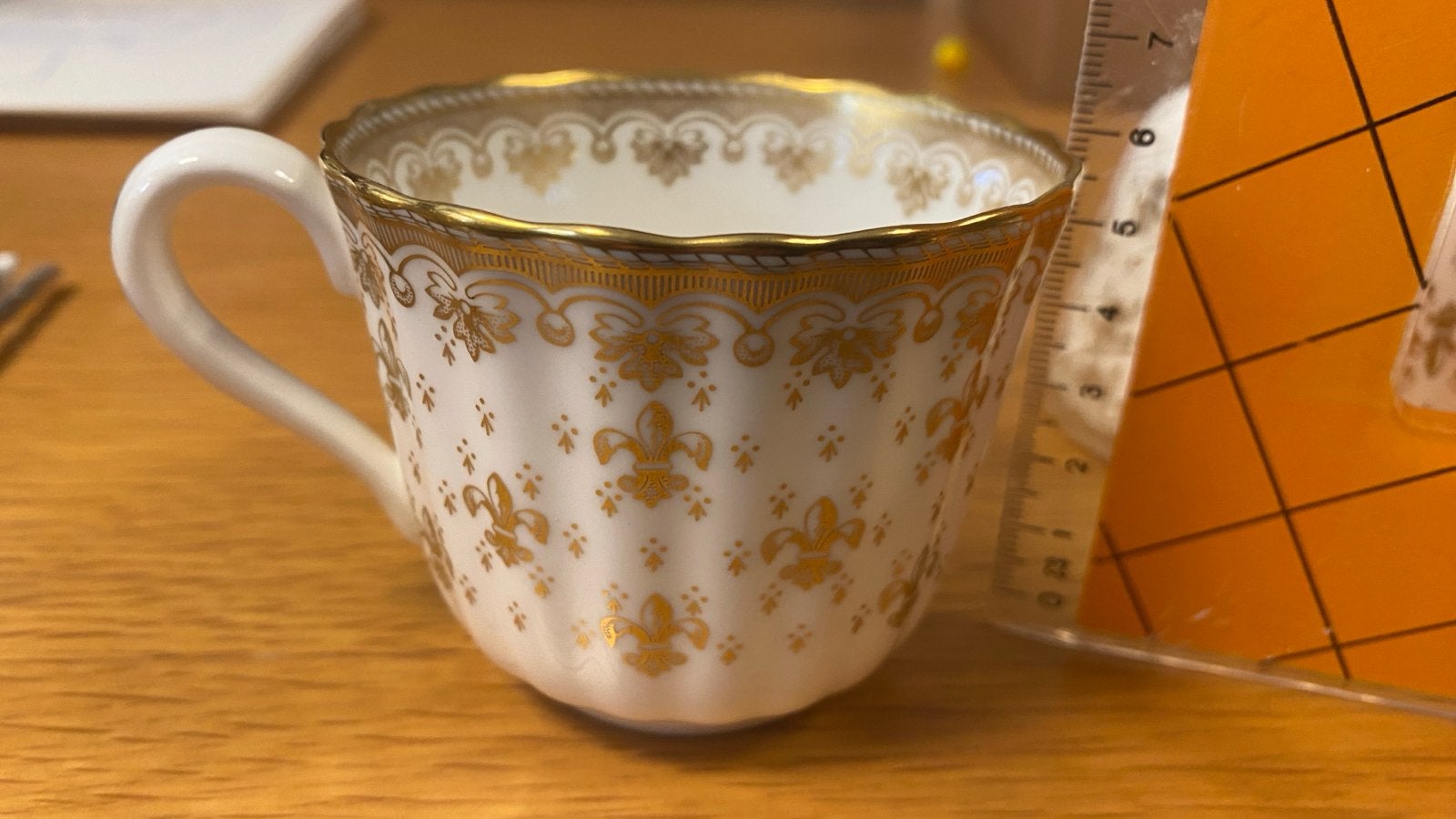 Set van 4 Spode Fleur de Lys Bone China kopjes, Ophalen of Verzenden