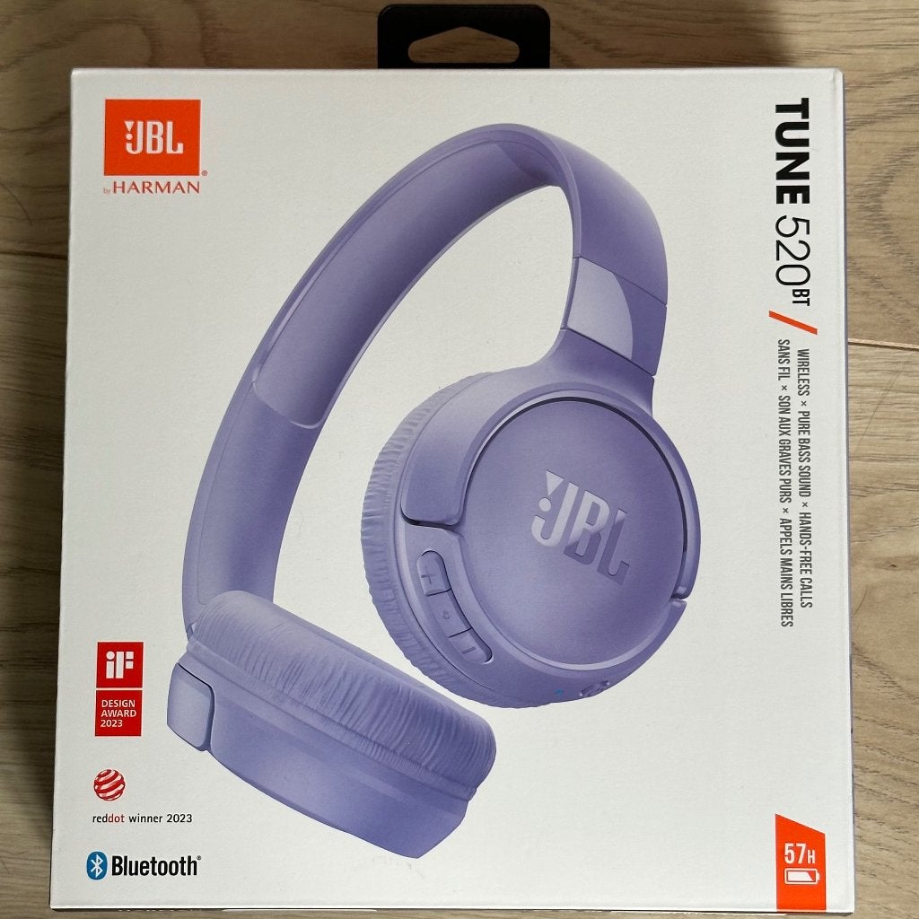JBL Tune 520BT On-ear Headset - Paars - Nieuw in doos, JBL, Multipoint, Nieuw, On-ear