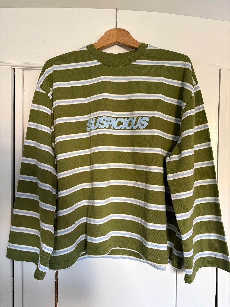 Suspicious antwerp longsleeve groen blauw gestreept, Kleding | Dames, T-shirts, Ophalen of Verzenden, Lange mouw, Maat 36 (S)