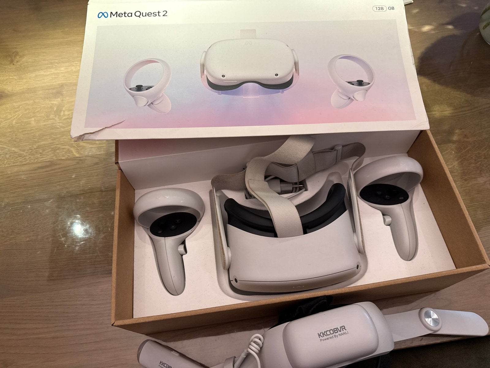 Meta Quest 2 VR-bril - 128 GB met extra hoofdband, Spelcomputers en Games, Virtual Reality, Ophalen, Gebruikt, VR-bril, Overige platformen
