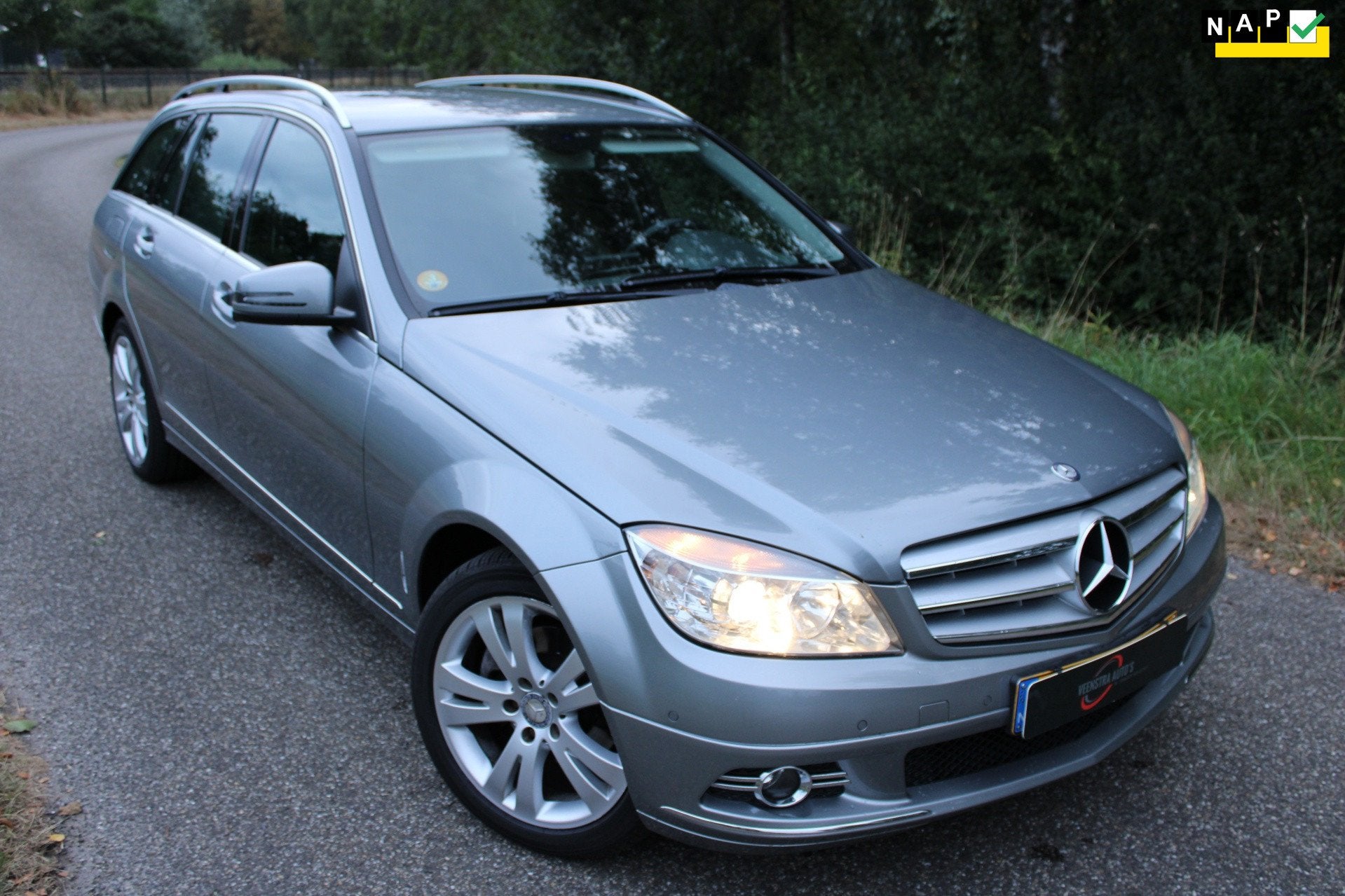 Mercedes-Benz C-klasse Estate 220CDI Avantgarde 1e Eigenaar!, Auto's, Automaat, Dealer onderhouden, Zwart, 4 cilinders