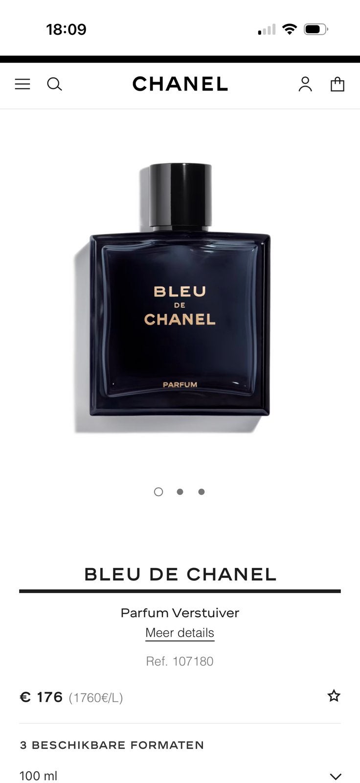 Bleu chanel, Ophalen of Verzenden, Gebruikt