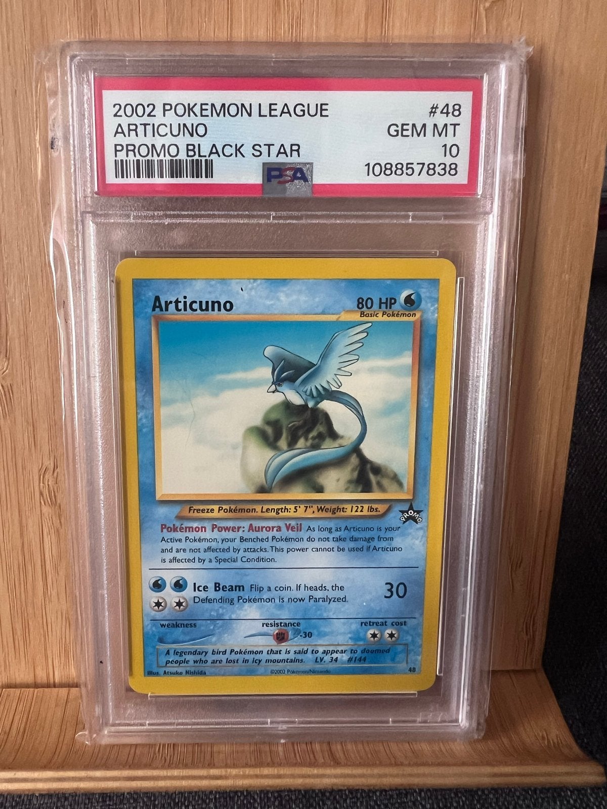 Pokémon League Articuno Black Star Promo PSA 10, Ophalen of Verzenden, Nieuw, Losse kaart, Foil
