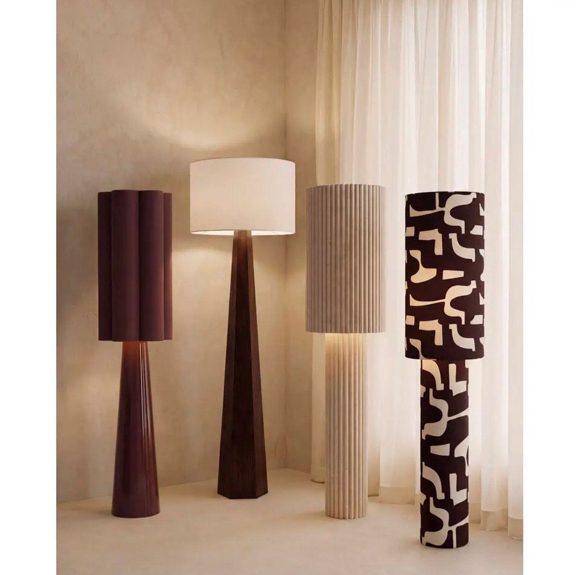 Vloerlamp Pandia bruin, Ophalen
