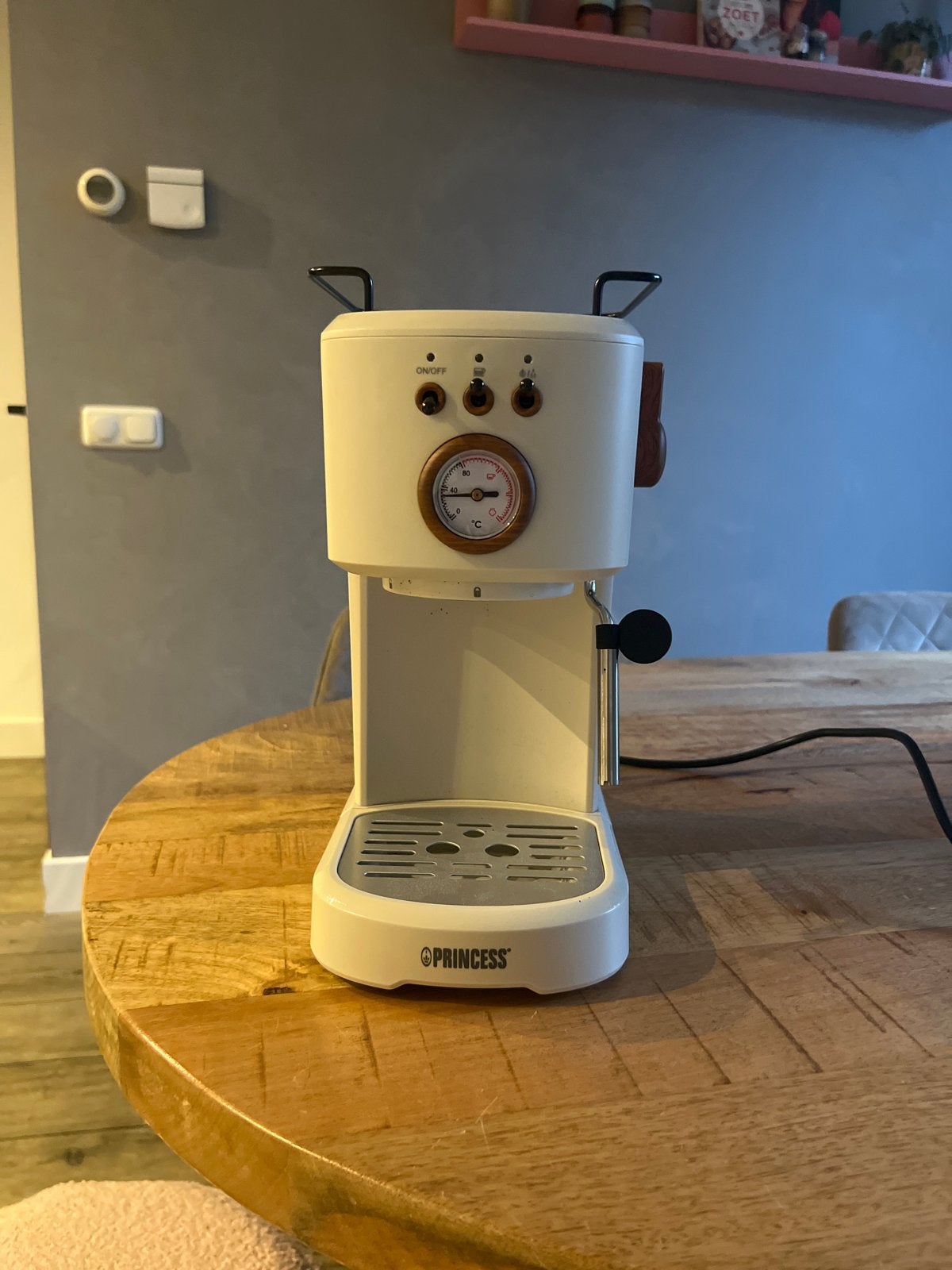 Princess Espressomachine - Vintage Stijl, Stoompijpje, Espresso apparaat, Gemalen koffie, Ophalen of Verzenden
