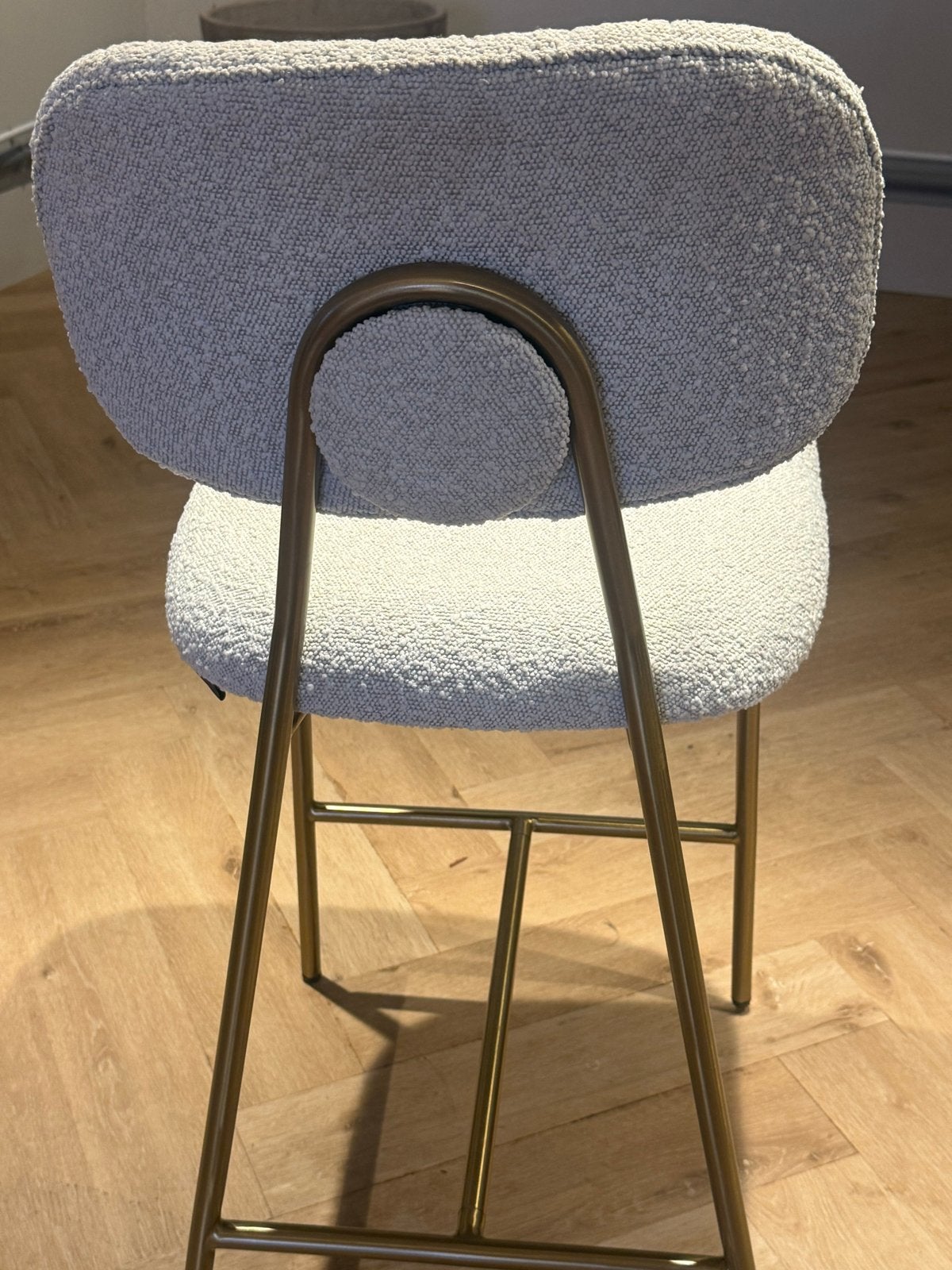 4x Richmond Xenia Counterstoelen - Wit Bouclé, Ophalen, Gebruikt, Wit, Vier