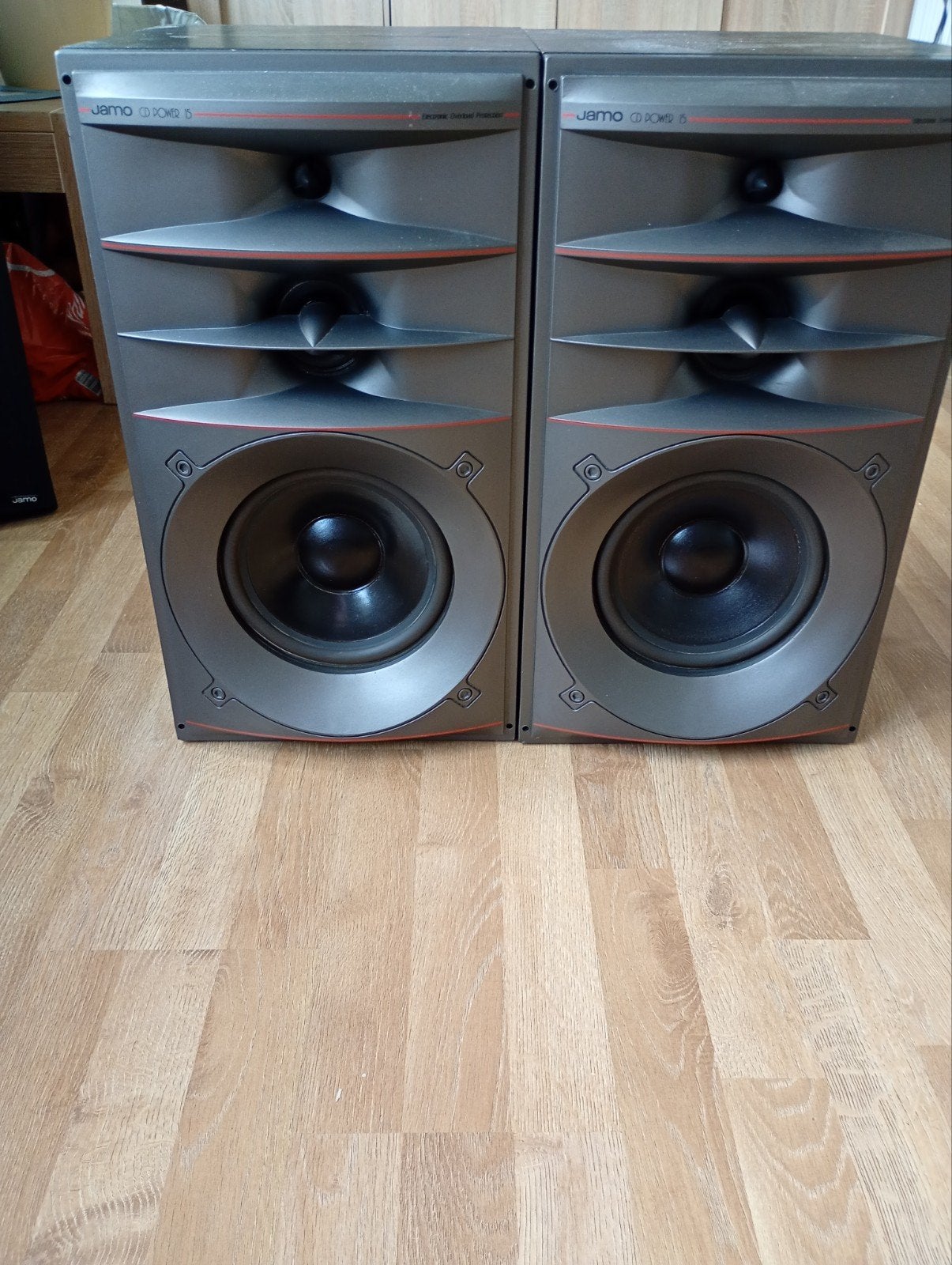 Jamo CD Power 15 Speakerset - Krachtig Geluid, 150 watt of meer, Stereo speakers, Gebruikt, Ophalen of Verzenden