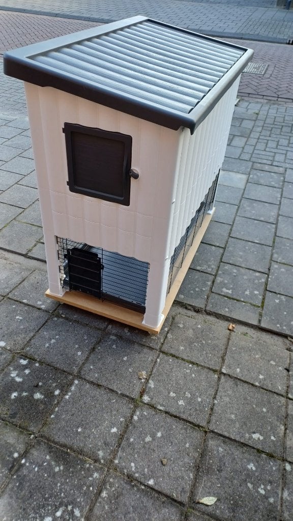 Kunststof konijnenhok, Dieren en Toebehoren, Ophalen, 110 cm of meer, Cavia, Zo goed als nieuw