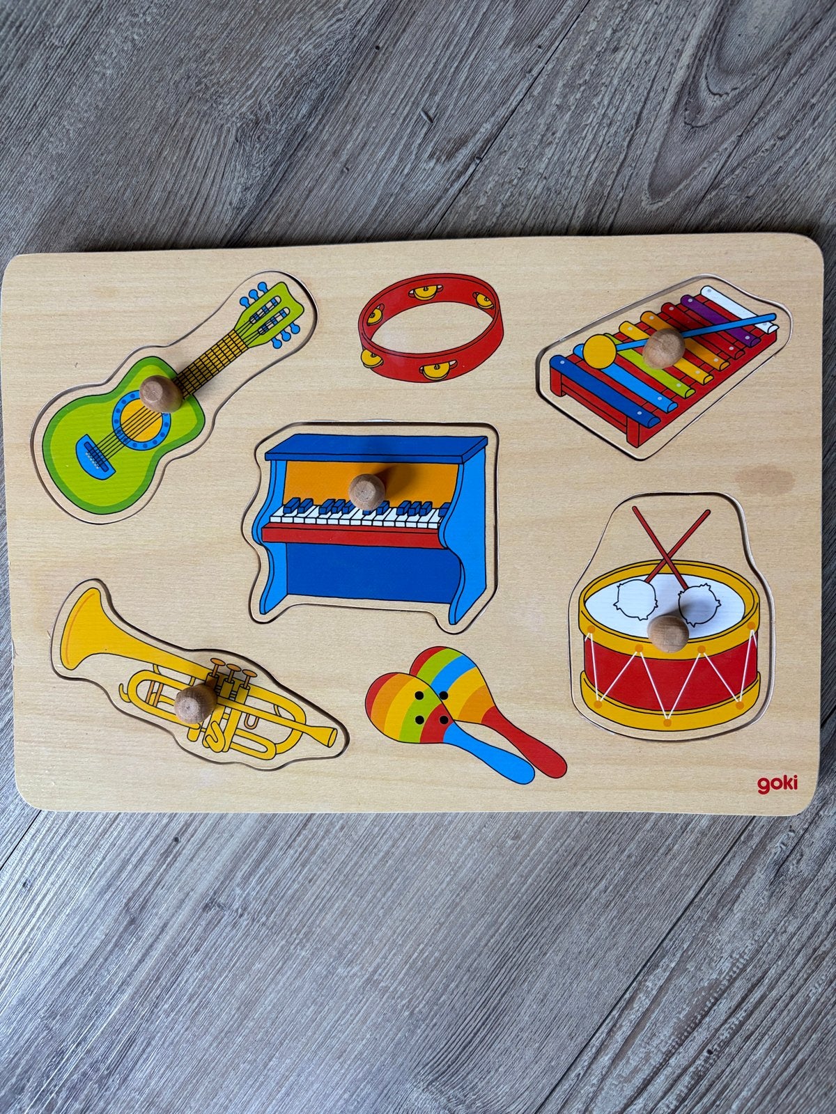 Houten muziekpuzzel met geluid van Goki, Ophalen of Verzenden, Zo goed als nieuw, Overige typen, Met geluid