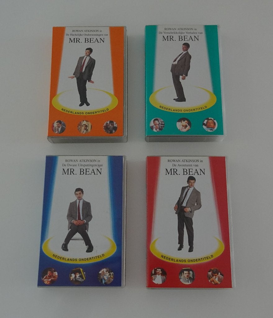 4 Mr. Bean VHS / Videobanden uit de Jaren 90, Alle leeftijden, Ophalen, Zo goed als nieuw, Komedie
