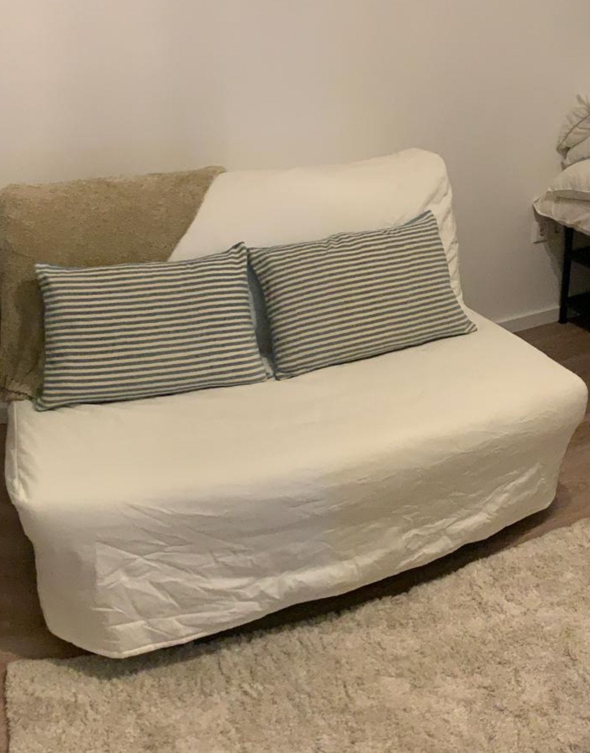 IKEA HÅVET slaapbank, Ophalen, Gebruikt, Wit, Tweepersoons
