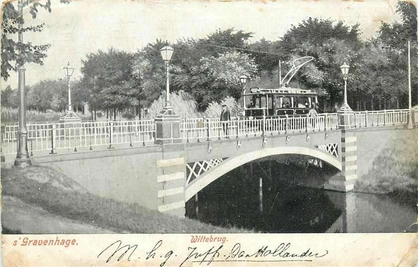 377-290-015 Den Haag Wittebrug Tram, Verzenden, Voor 1920, Zuid-Holland