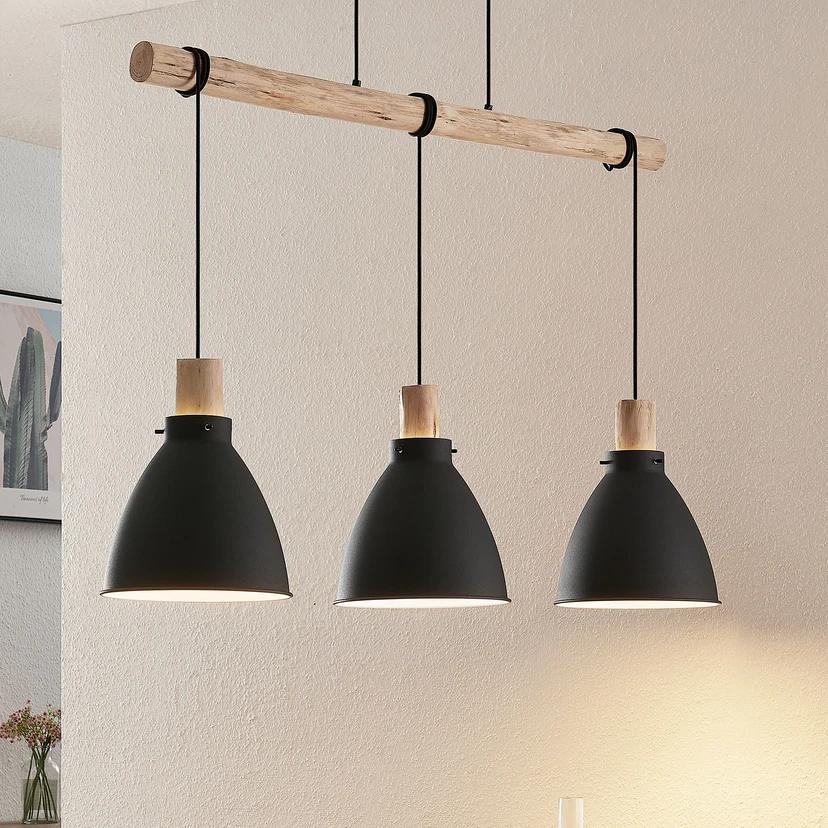 Compleet nieuw! Met dimbare pitten erbij, Huis en Inrichting, Lampen | Hanglampen, Nieuw, Minder dan 50 cm, Hout, Ophalen