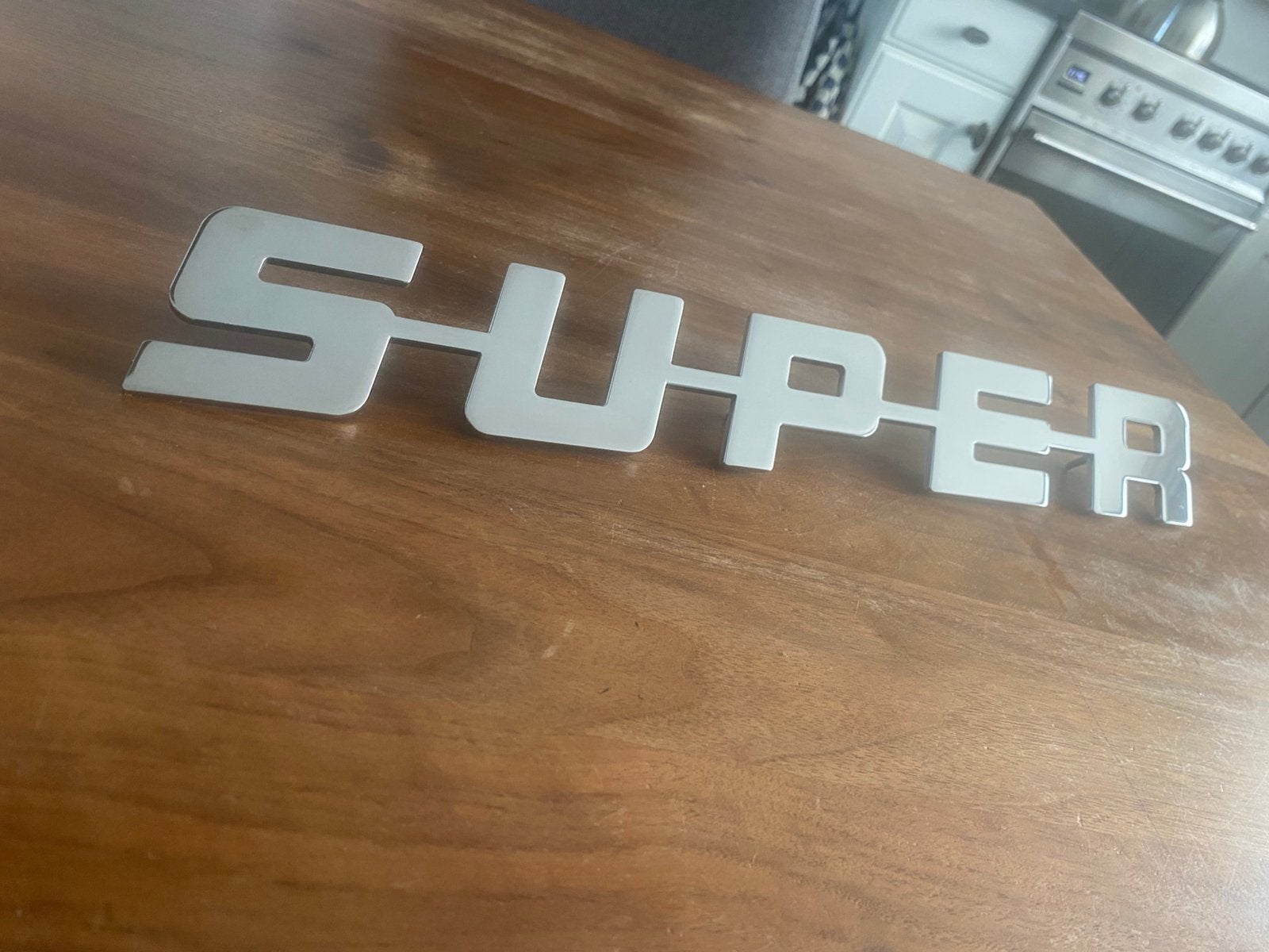 Scania super 20 embleem / logo RVS 45 cm, Ophalen of Verzenden, Gebruikt, Overige automerken