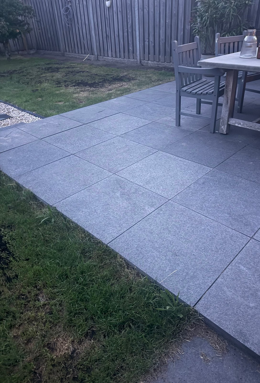 51 Oriënt Black terrastegels, 60x60x3cm, circa 18,36 m2, Ophalen, Gebruikt, 10 m² of meer, Vloertegels