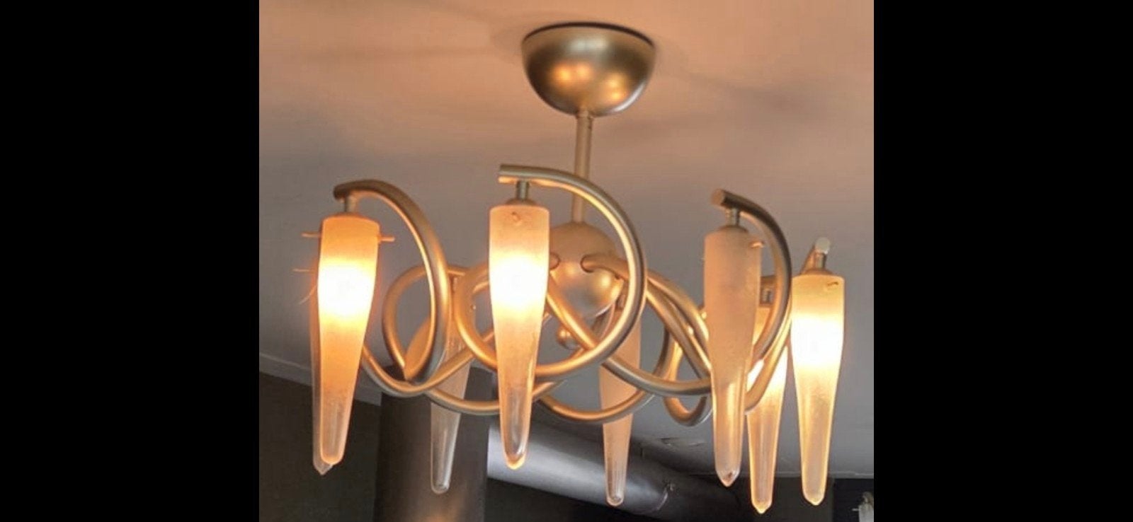 Set van 2 Tarralo Murano glazen lampen uit Italië, Ophalen, Gebruikt, 50 tot 100 cm, Glas