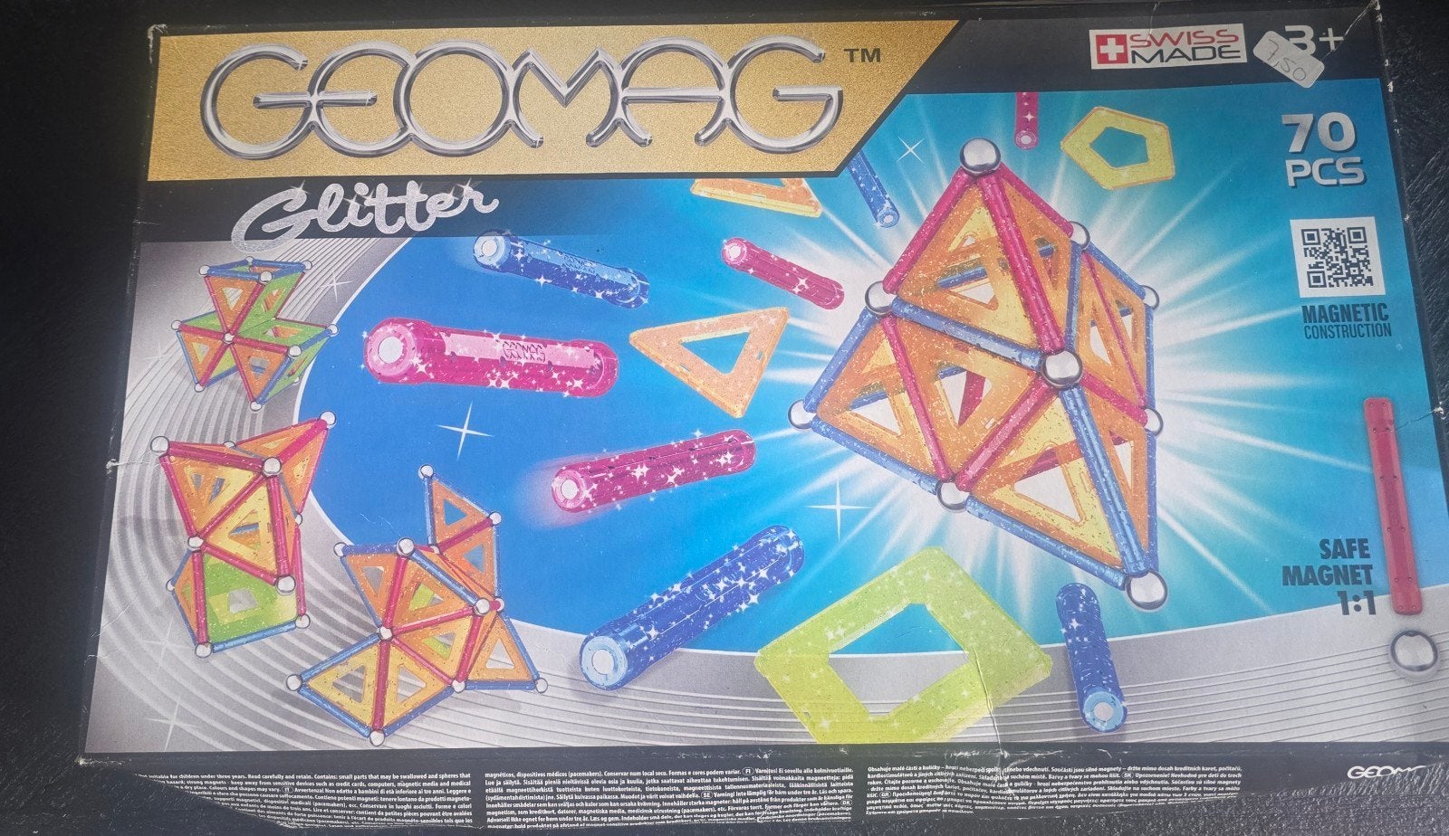 Geomag Glitter Magnetisch Bouwspeelgoed - 70 Stuks, Ophalen of Verzenden, Nieuw, Overige merken