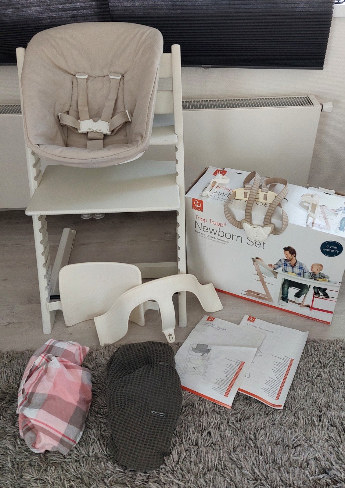 Zeer compleet! Tripp Trapp, newborn, babyset, tuigje,kussens, Ophalen, Meegroeistoel