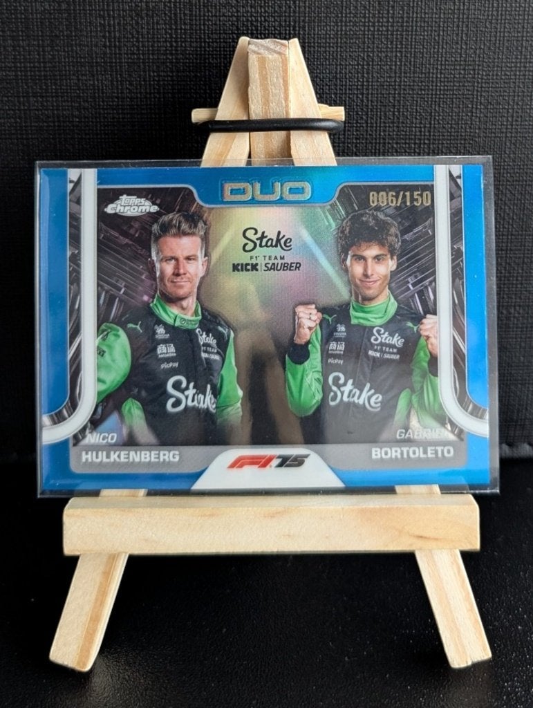 2025 Topps f1 Nico Hulkenberg / Gabriel Bortoleto /150, Hobby en Vrije tijd, Ophalen of Verzenden, Nieuw, Plaatje