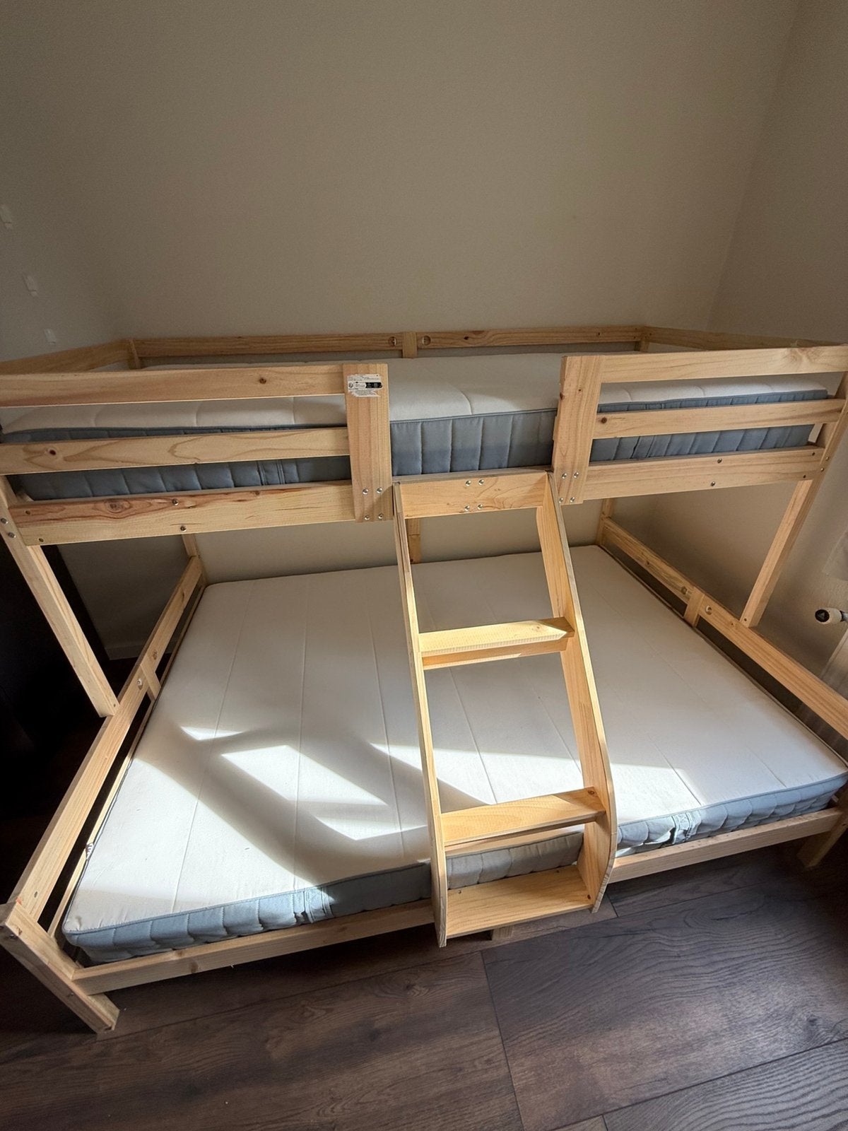 vidaXL Stapelbed massief grenenhout 80x200/140x200 cm, Huis en Inrichting, Slaapkamer | Stapelbedden en Hoogslapers, Ophalen, Tweepersoons