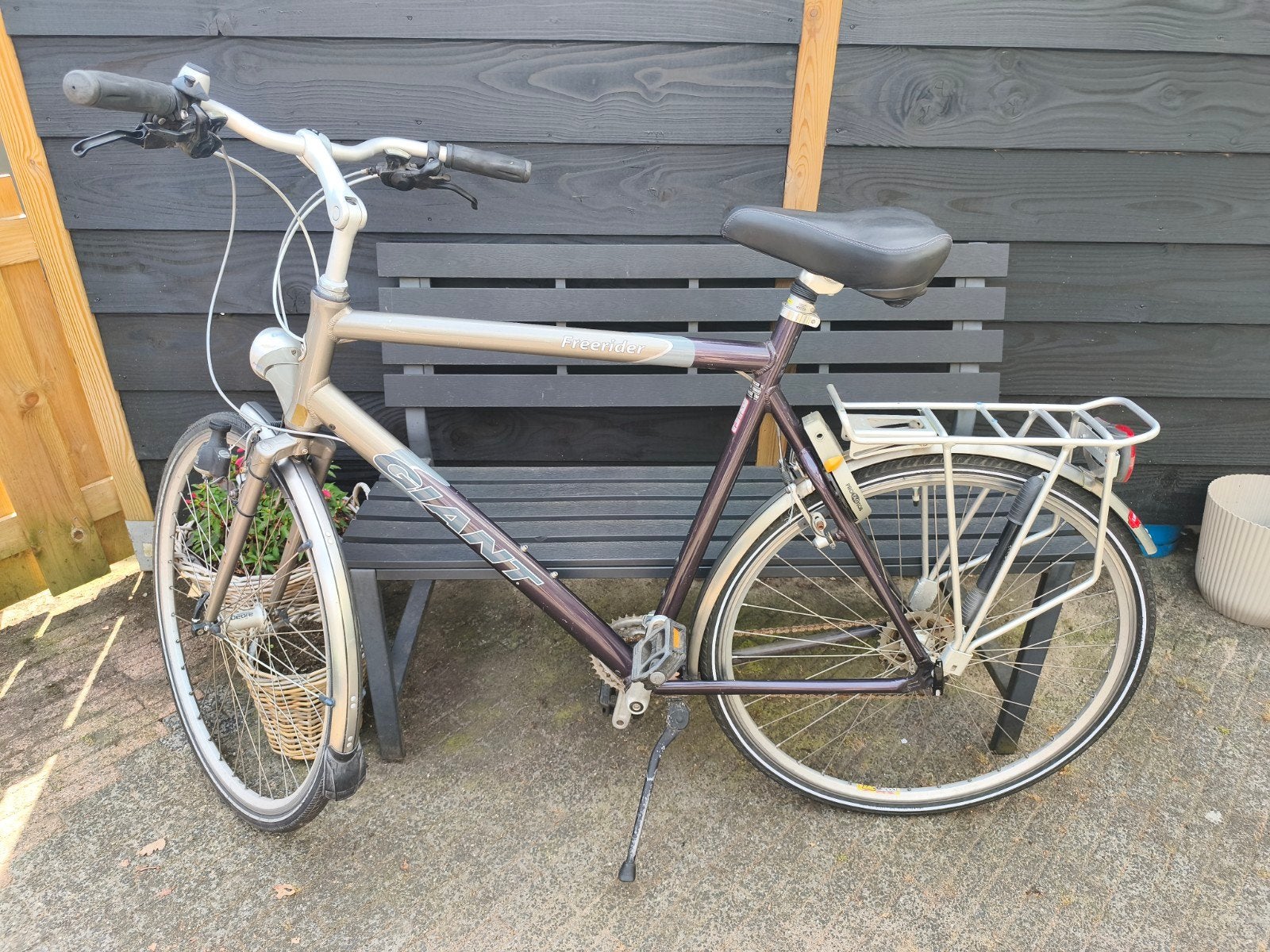 Herenfiets XXL met werk - Giant FreeRide, Ophalen, Gebruikt, Velgrem, Versnellingen