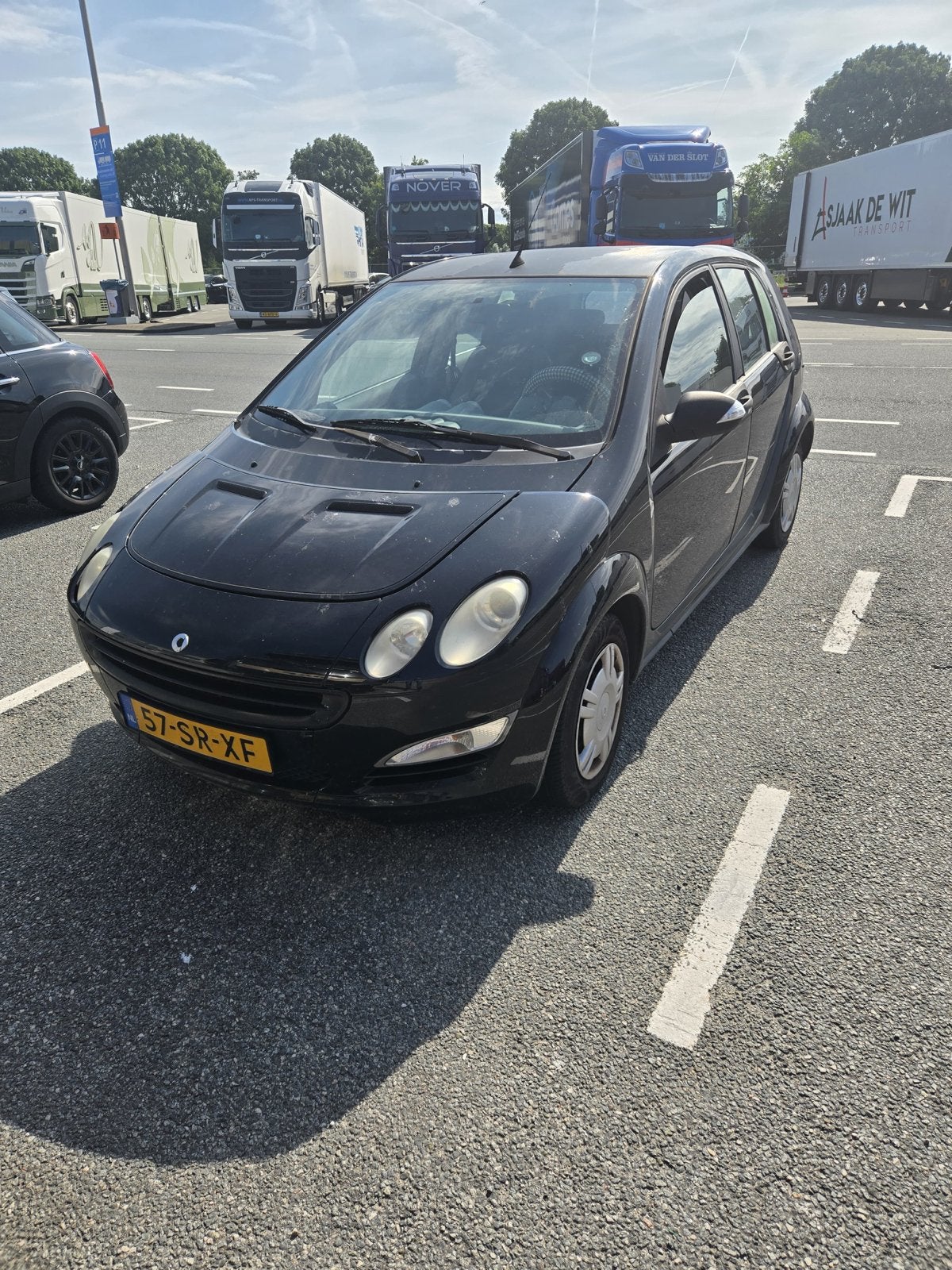 Smart ForFour 1.0 2006 Zwart, Auto's, Voorwielaandrijving, ForFour, Zwart, Origineel Nederlands