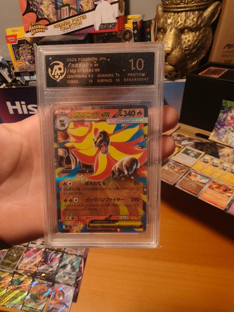 Pokemon Cards JPN.Mega Pyroar EX 015/083 RPA10 SAME AS PSA10, Ophalen of Verzenden, Zo goed als nieuw