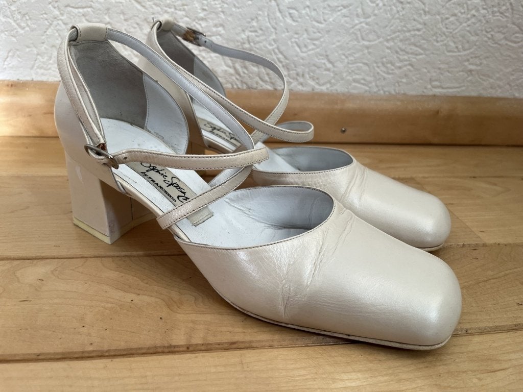 Sophie Sposa by Francesco trouwpumps maat 39,5 ivoor VINTAGE, Overige kleuren, Verzenden, Schoenen, Sophie Sposa Francesco