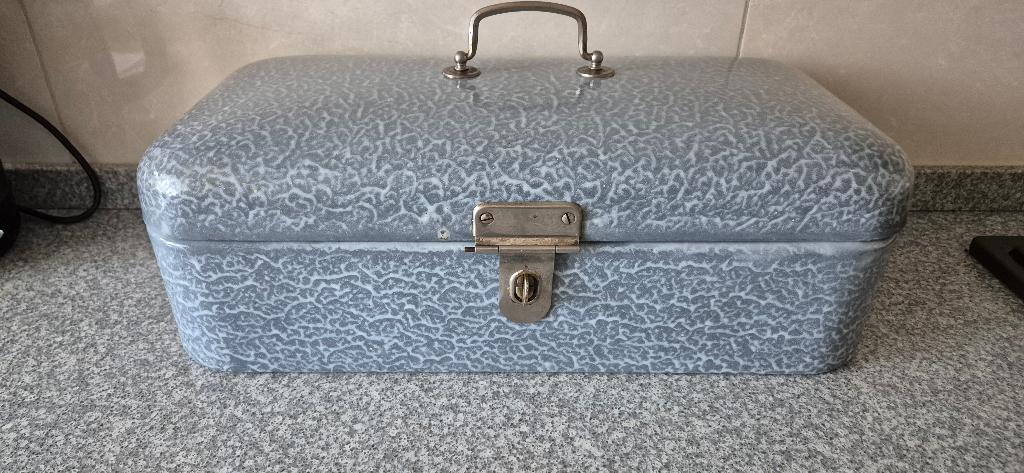 vintage Jaren 50 Emaille Broodtrommel, Ophalen of Verzenden