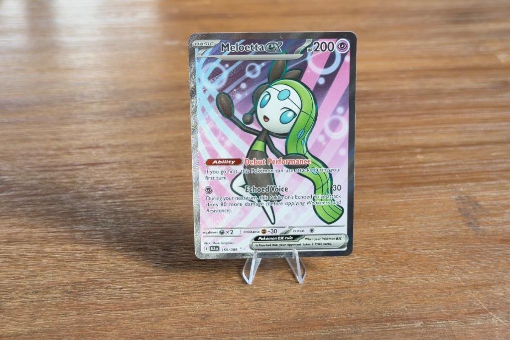 Meleotta ex - Black Bolt 159 Pokémon kaart, Ophalen, Zo goed als nieuw, Losse kaart