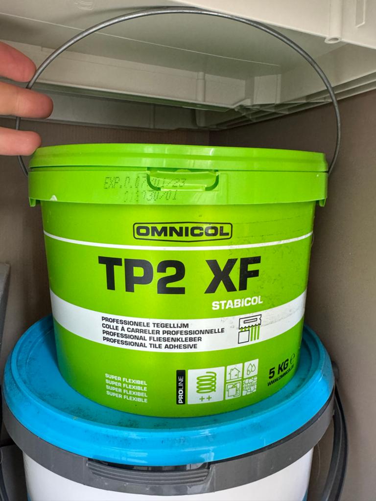 Omnicol TP2 XF Stabicol Professionele Tegellijm 5KG, Ophalen, Overige materialen, Nieuw, Minder dan 20 cm