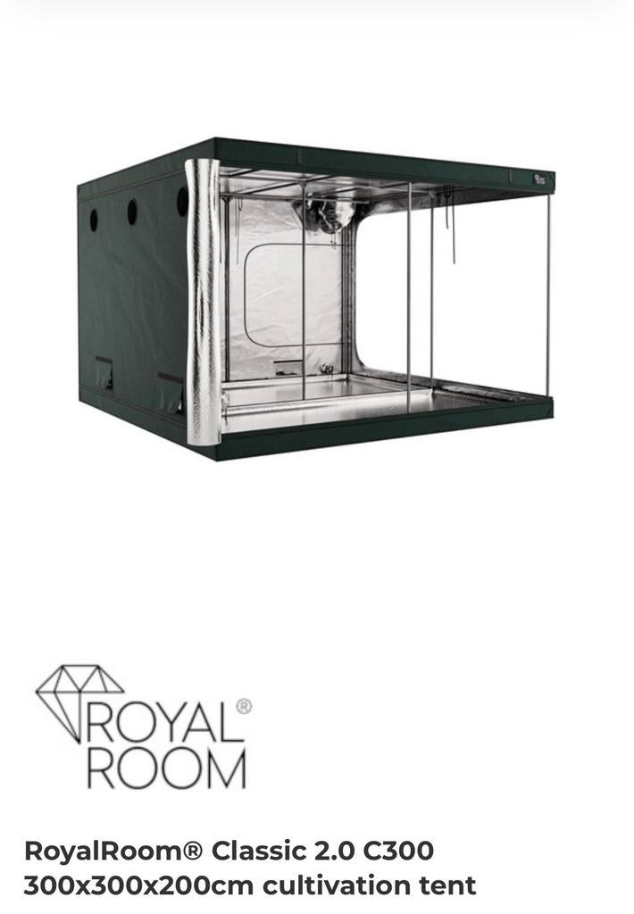 2 Growbox RoyalRoom 300/300/200 en 300/200/200 Nieuw, Ophalen of Verzenden, Zo goed als nieuw, Kweektent