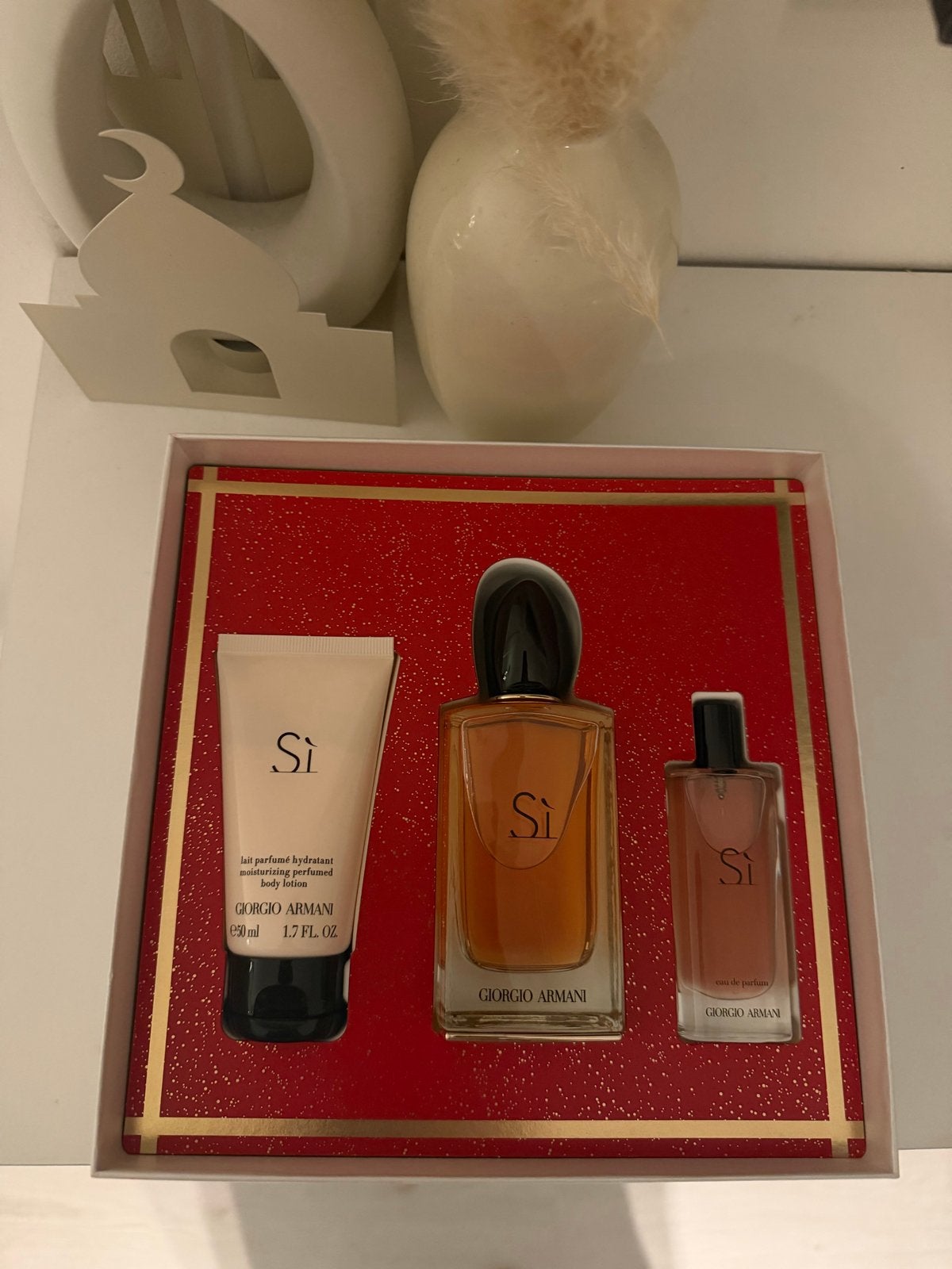 Nieuw Giorgio Armani Si Parfum Set (100ml, 15ml, 50ml), Ophalen of Verzenden, Nieuw