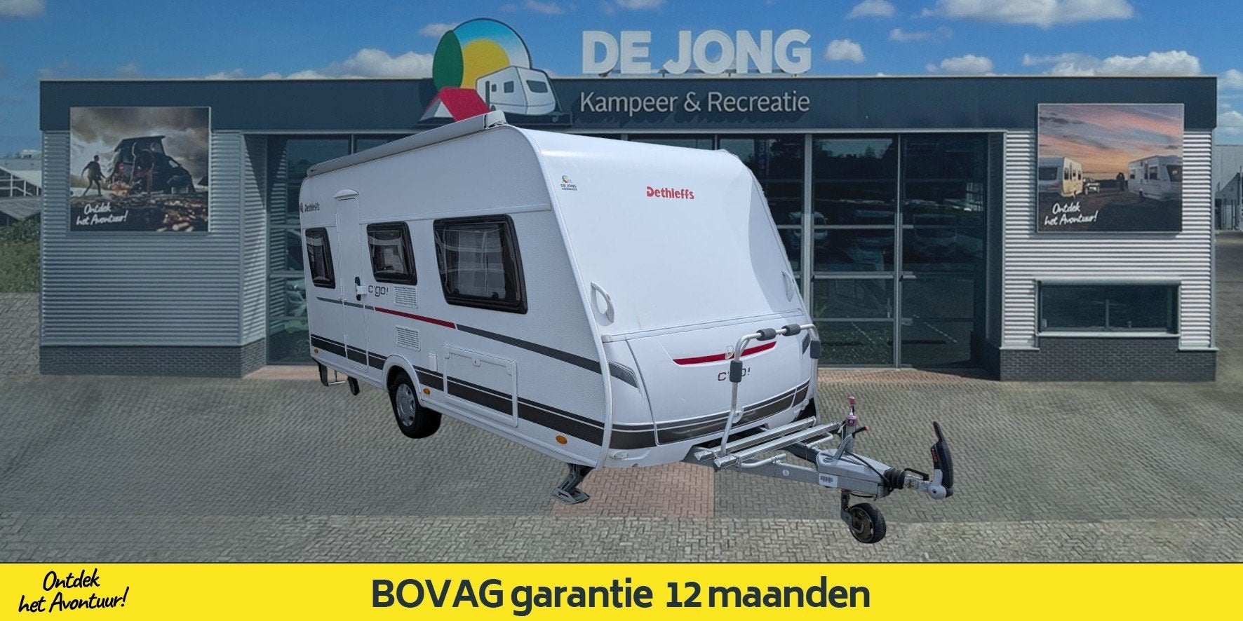 Dethleffs Dethleffs C'go 475 EL (bj 2019), Caravans en Kamperen, Bedrijf, Verkoop@dejongrecreatie.nl, Tot en met 4, 1000 - 1250 kg