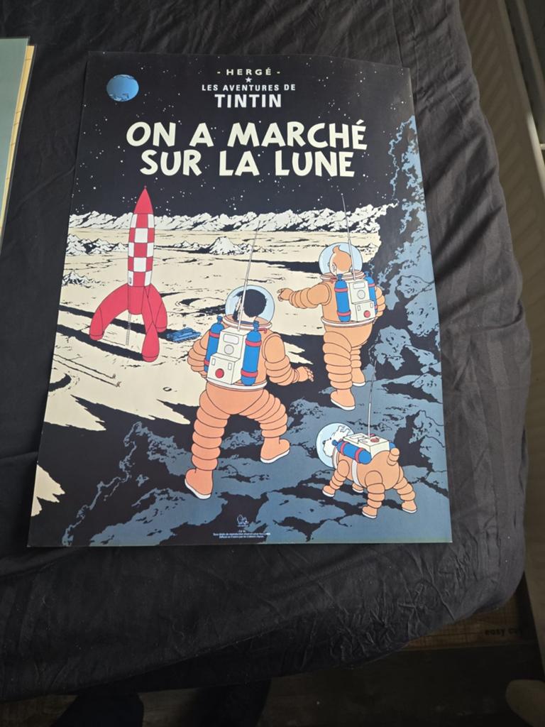 Kuifje posters, Meerdere stripboeken, Ophalen of Verzenden, Gelezen